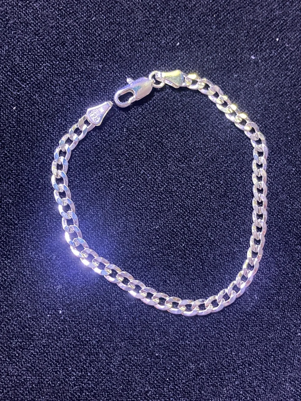 7” men’s sterling silver 925 bracelet